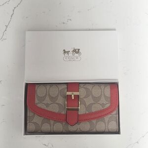 Red & Brown Monogram Wallet